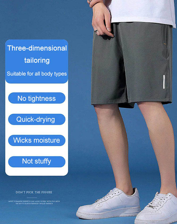 Unisex Ice Silk Quick Drying Stretch Shorts
