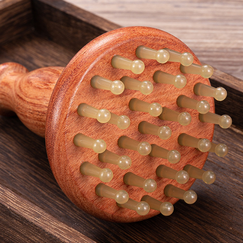 Rubber Meridian Scalp Massage Comb