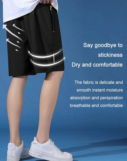 Unisex Ice Silk Quick Drying Stretch Shorts